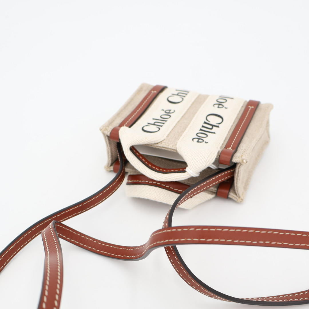 クロエ CHLOE トートバッグ woody ナノ リボン マイクロ ショルダーバッグ 美品