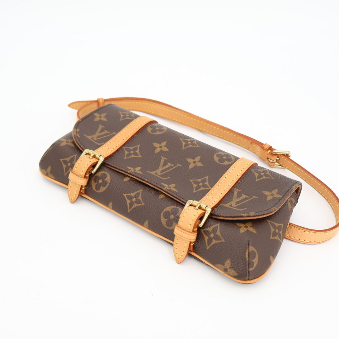 Louis Vuitton ルイヴィトン ポシェット・マレル M51159 ウエストポーチ ウエストバッグ ボディバッグ モノグラム キャンバス ブラウン