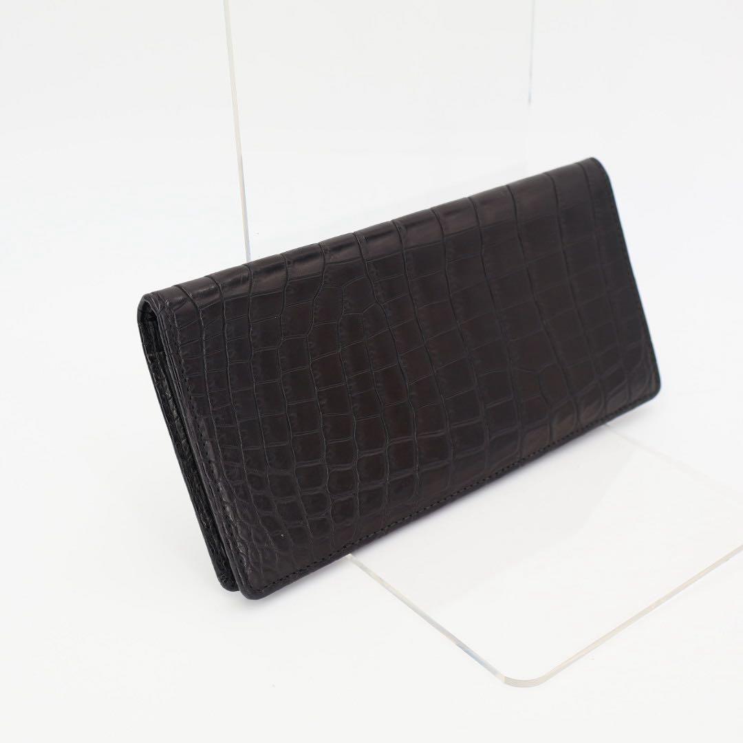 ルイヴィトン LOUIS VUITTON 黒のクロコダイルレザー長財布