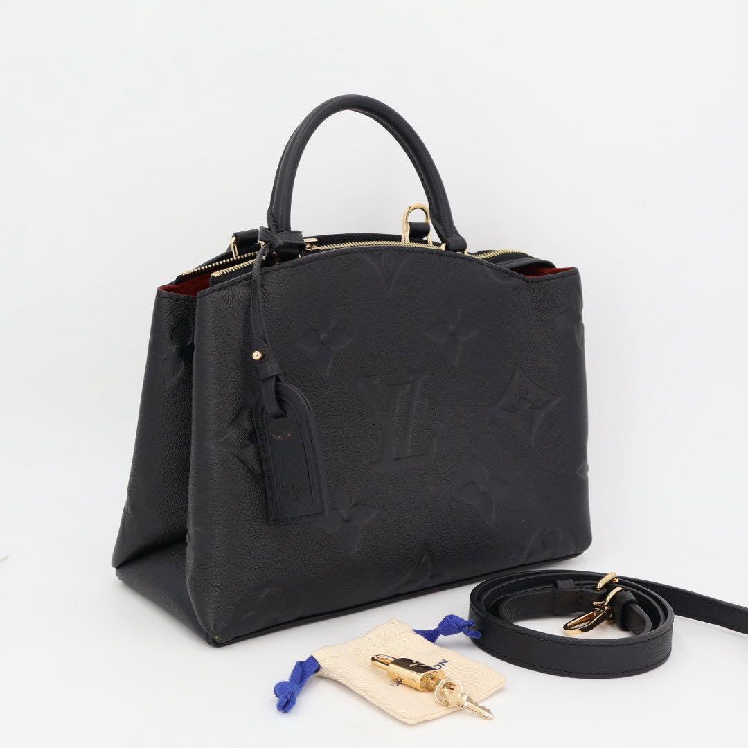 ルイヴィトン LOUIS VUITTON プティパレPM 2WAY ハンドバッグ モノグラムアンプラント レザー ショルダーバッグ ブラック M58916