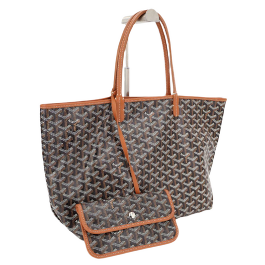 ゴヤール GOYARD サンルイPM トートバッグ PVCコーティングキャンバス ブラウン レディース
