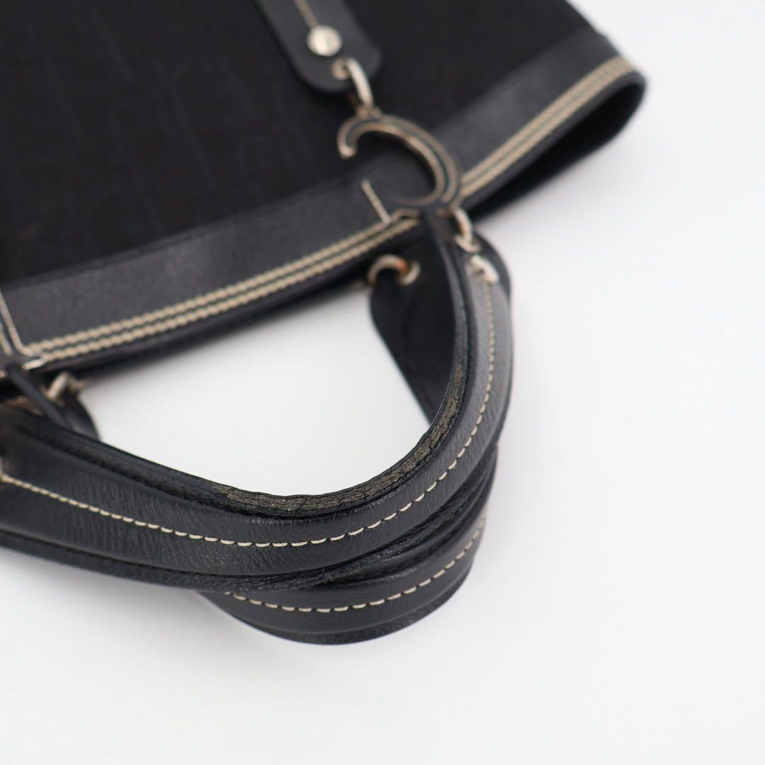 クリスチャンディオール Christian Dior トロッター フラワー 刺繍 トートバッグ ハンドバッグ