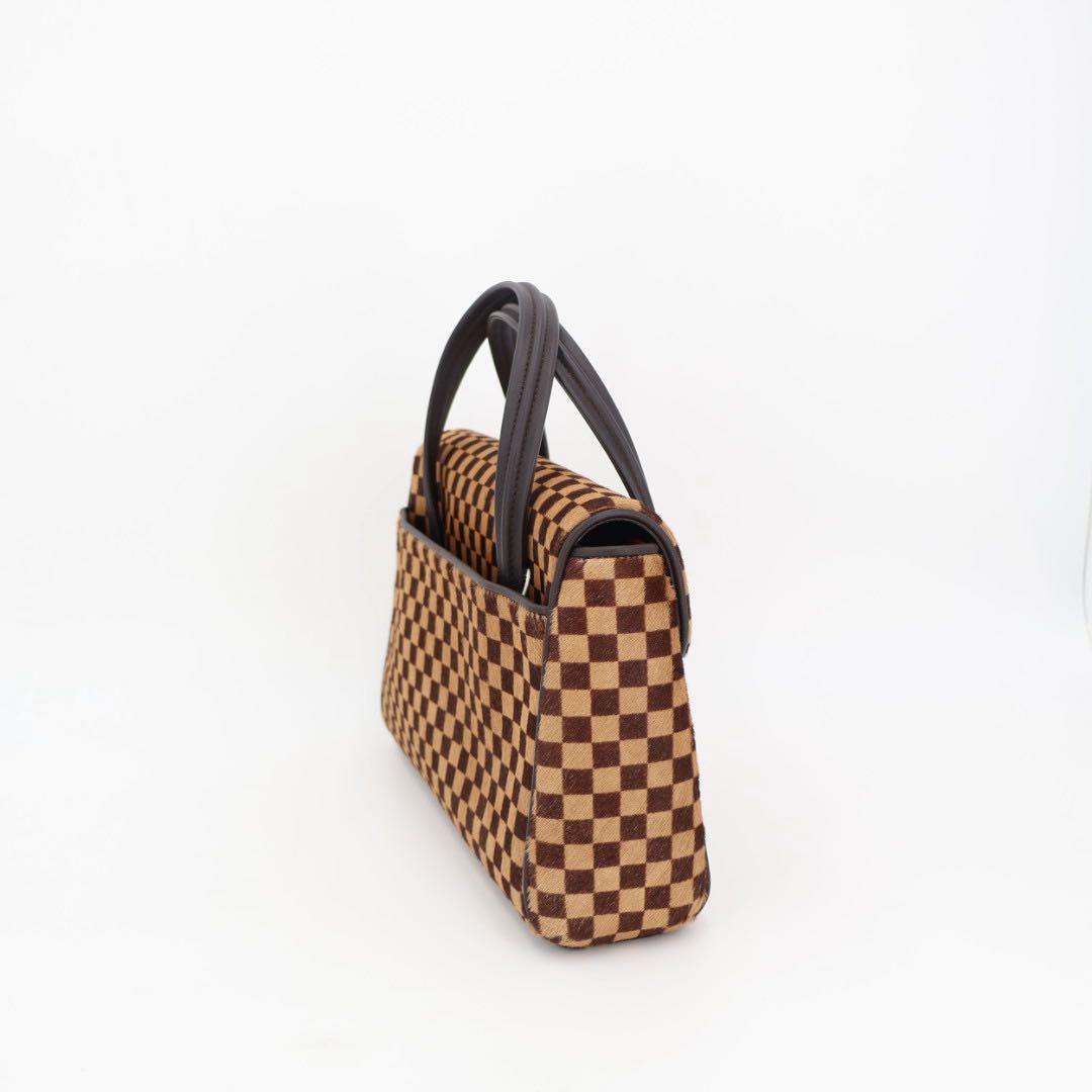 ルイヴィトン LOUIS VUITTON ダミエソバージュ ライオン ハンドバッグ ハラコ レザー M92131