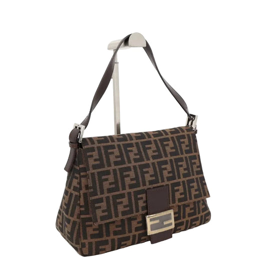 フェンディ FENDI ズッカ マンマバケット ショルダーバッグ ブラウン WS14195
