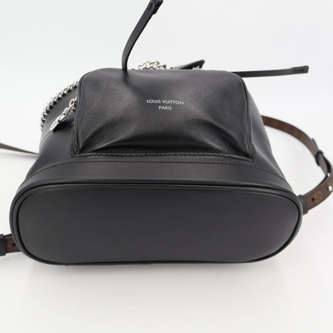 ルイ ヴィトン LOUIS VUITTON モノグラム モンスリ バイブ PM ブラック M12587 レディース ラムレザー/モノグラムキャンバス リュック・デイパック
