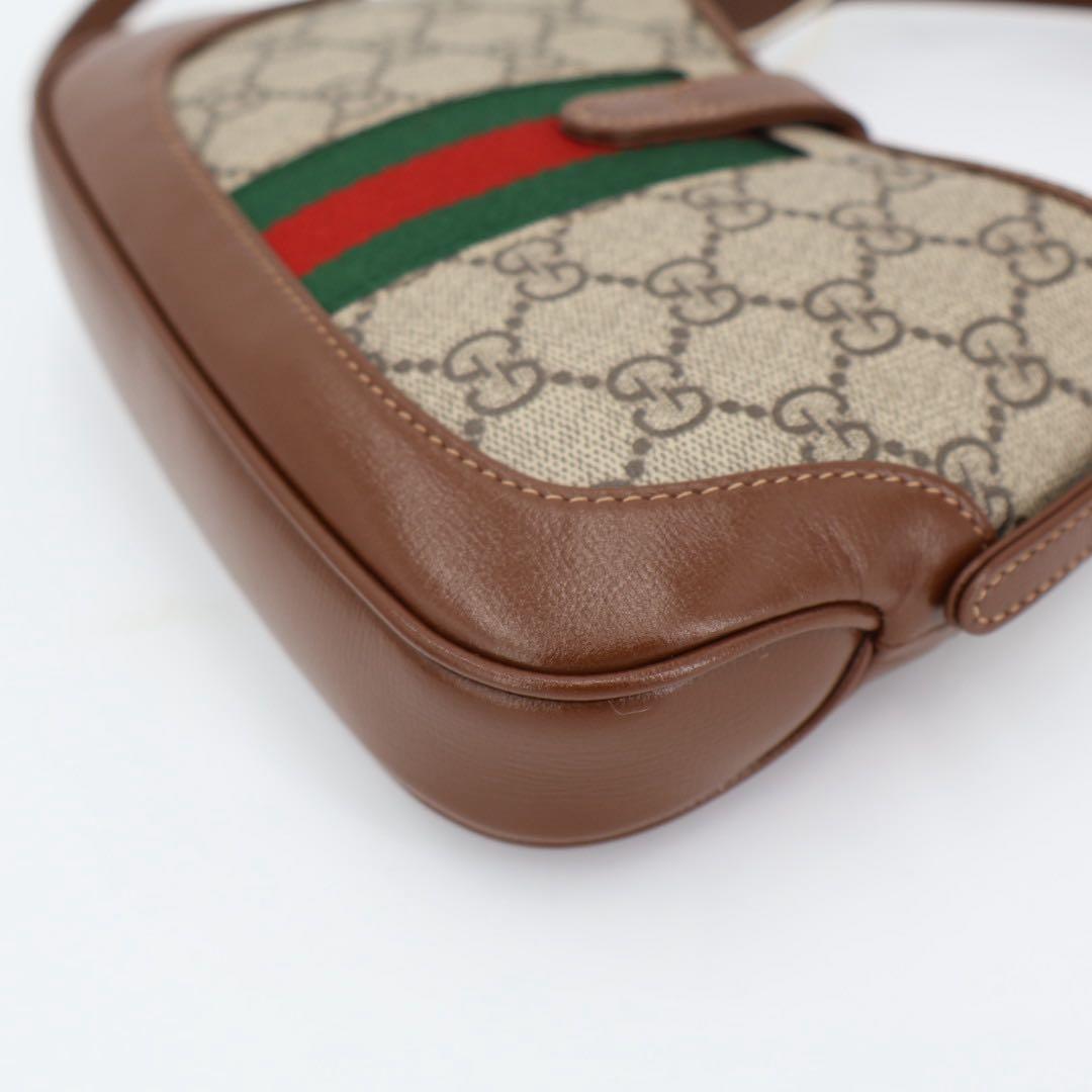 グッチ GUCCI ジャッキー1961 ミニバッグ ベージュ×ブラウン GGスプリームキャンバス×レザー 637092