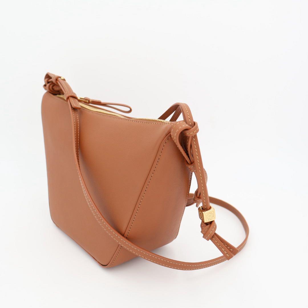 ロエベ LOEWE ハンモック ホーボーバッグ ミニ 2Wayバッグ レザー　タン ブラウン 美品