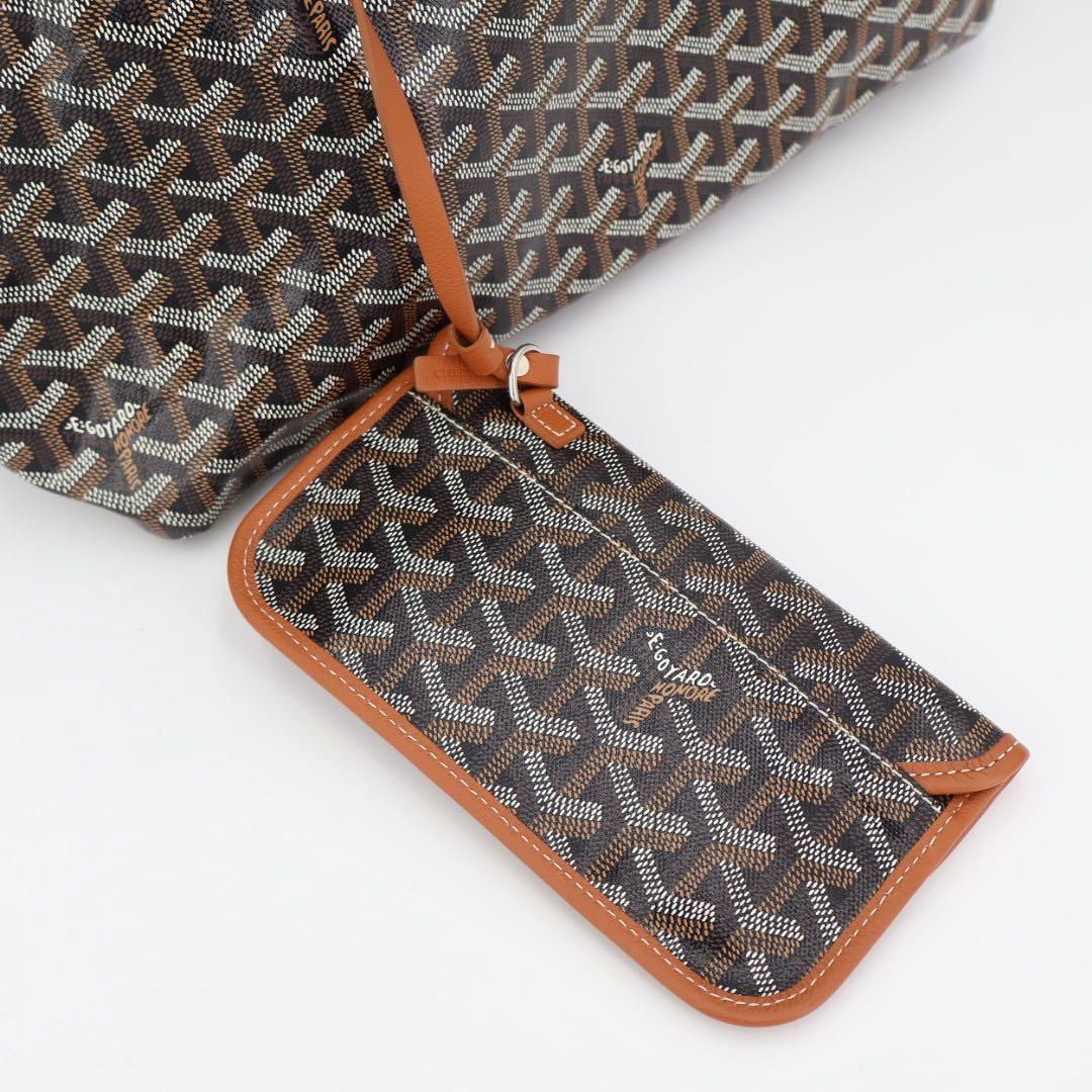 ゴヤール GOYARD サンルイPM トートバッグ PVCコーティングキャンバス ブラウン レディース