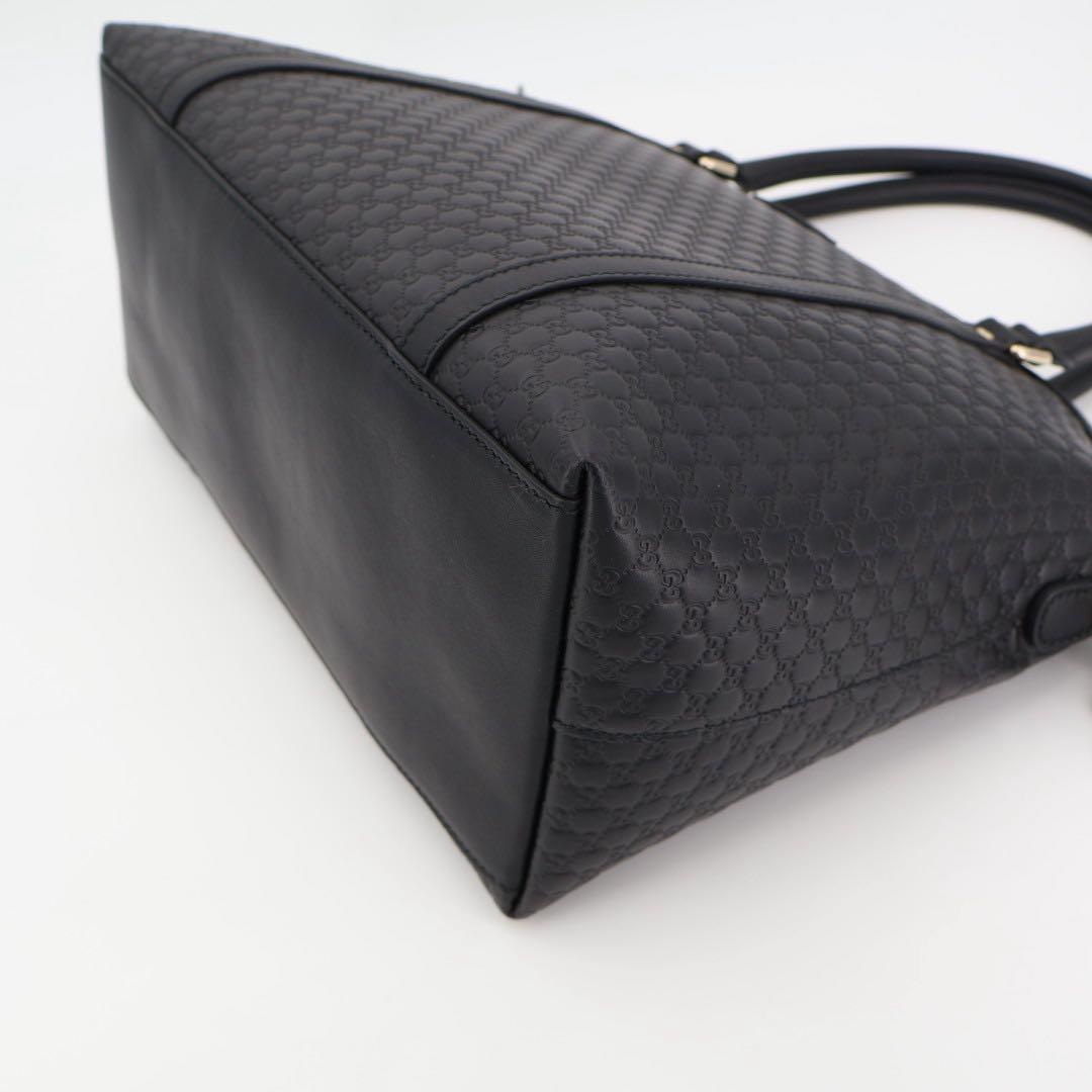 グッチ GUCCI ハンドバッグ ショルダーバッグ ショルダーバッグ マイクログッチシマ ネイビー 449657 レザー 2WAY
