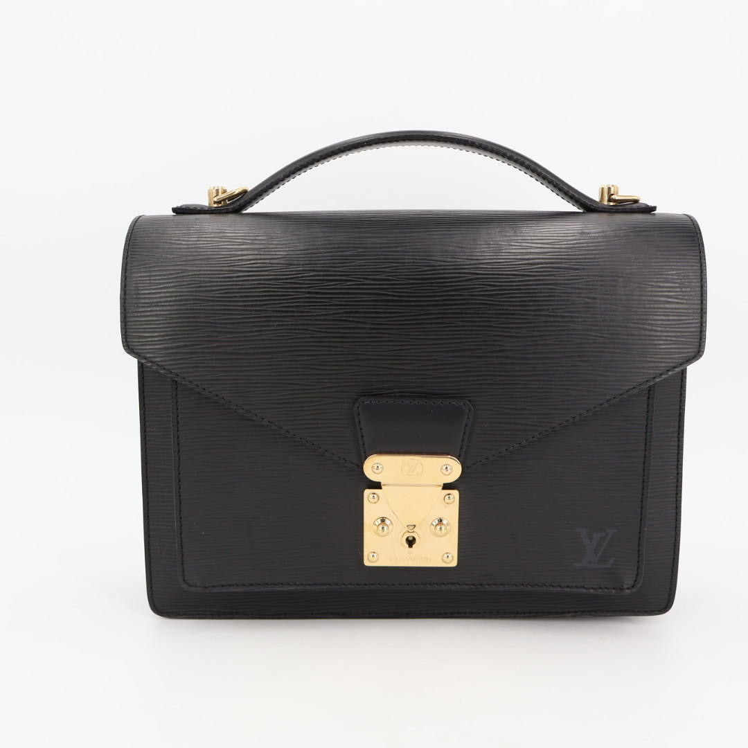 ルイヴィトン LOUIS VUITTON エピ モンソー ハンドバッグ ショルダーバッグ 2WAY M52122 ノワール ブラック レザー レディース