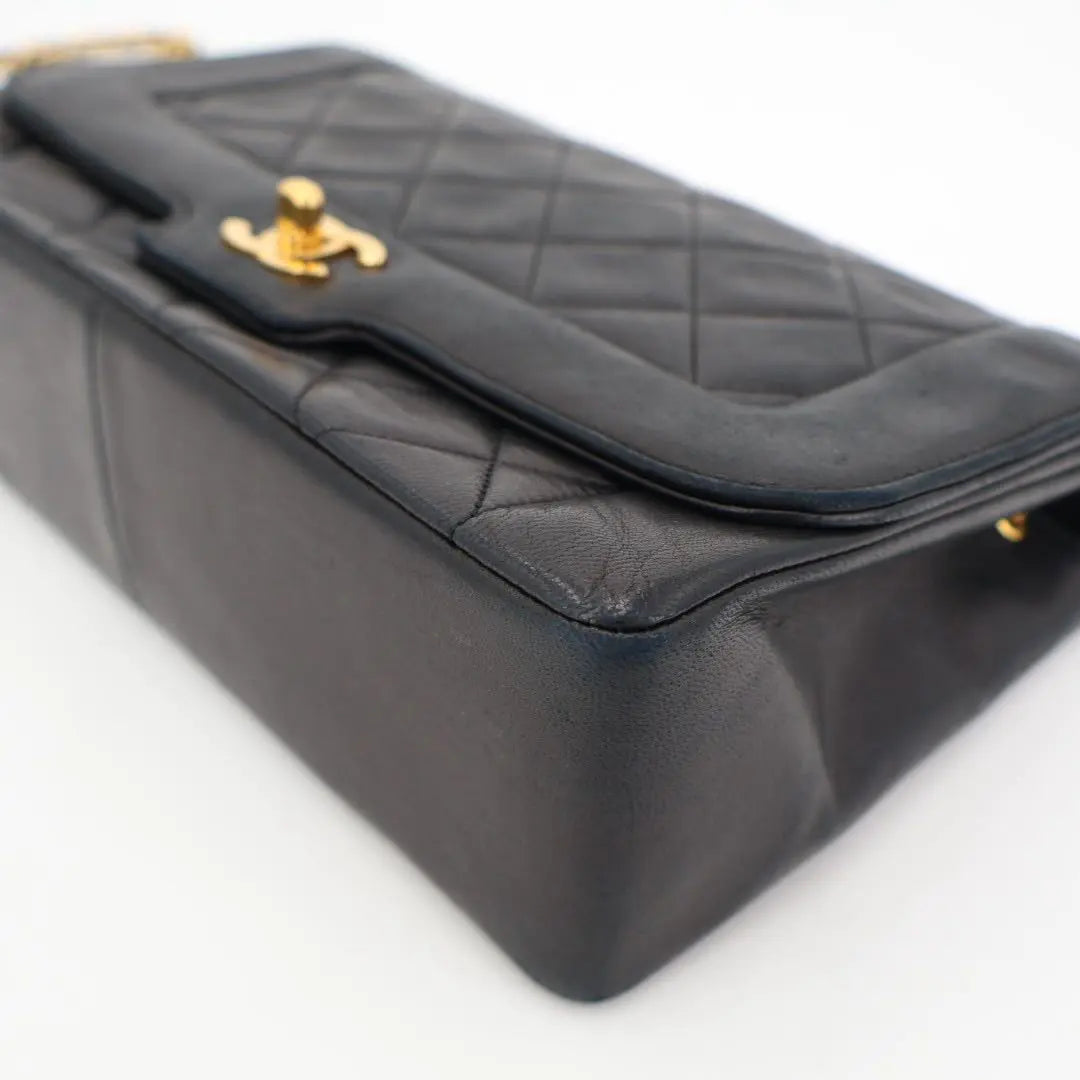 シャネル CHANEL マトラッセ シングルフラップ チェーン ショルダーバッグ ココマーク レザー ブラック レディース