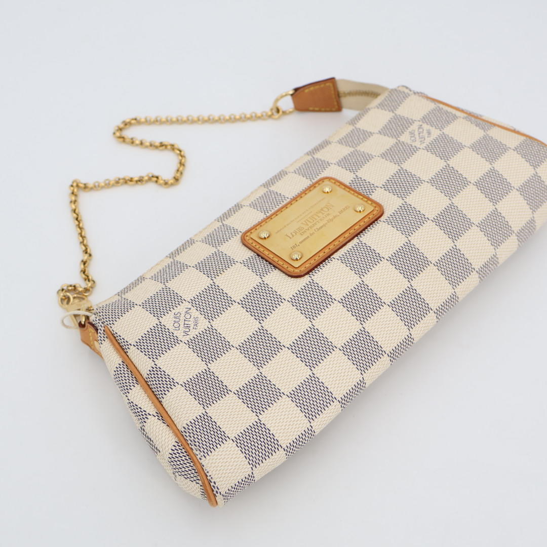 ルイ ヴィトン LOUIS VUITTON ダミエアズール エヴァ アクセサリーポーチ チェーンショルダーバッグ 2WAY 斜め掛け可