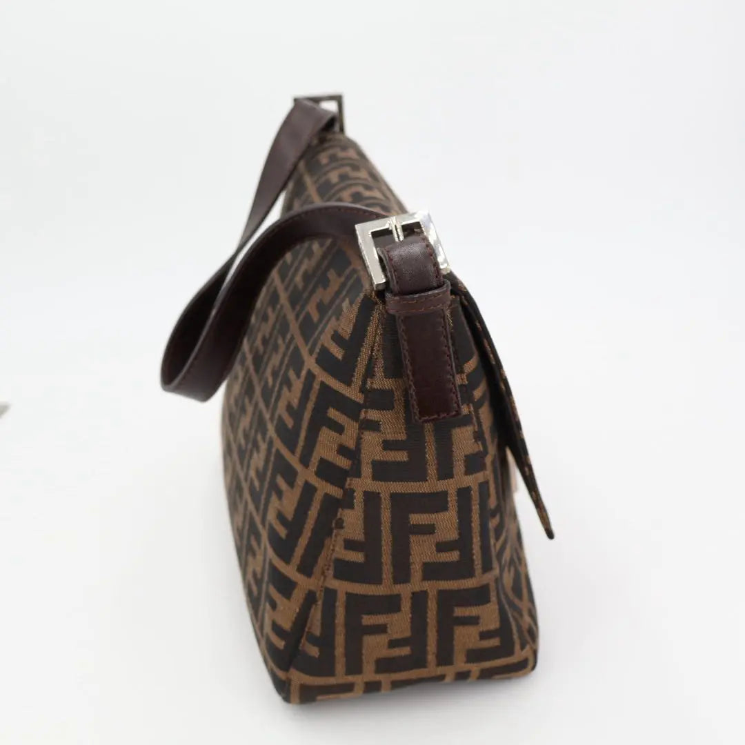 フェンディ FENDI ズッカ マンマバケット ショルダーバッグ ブラウン WS14195