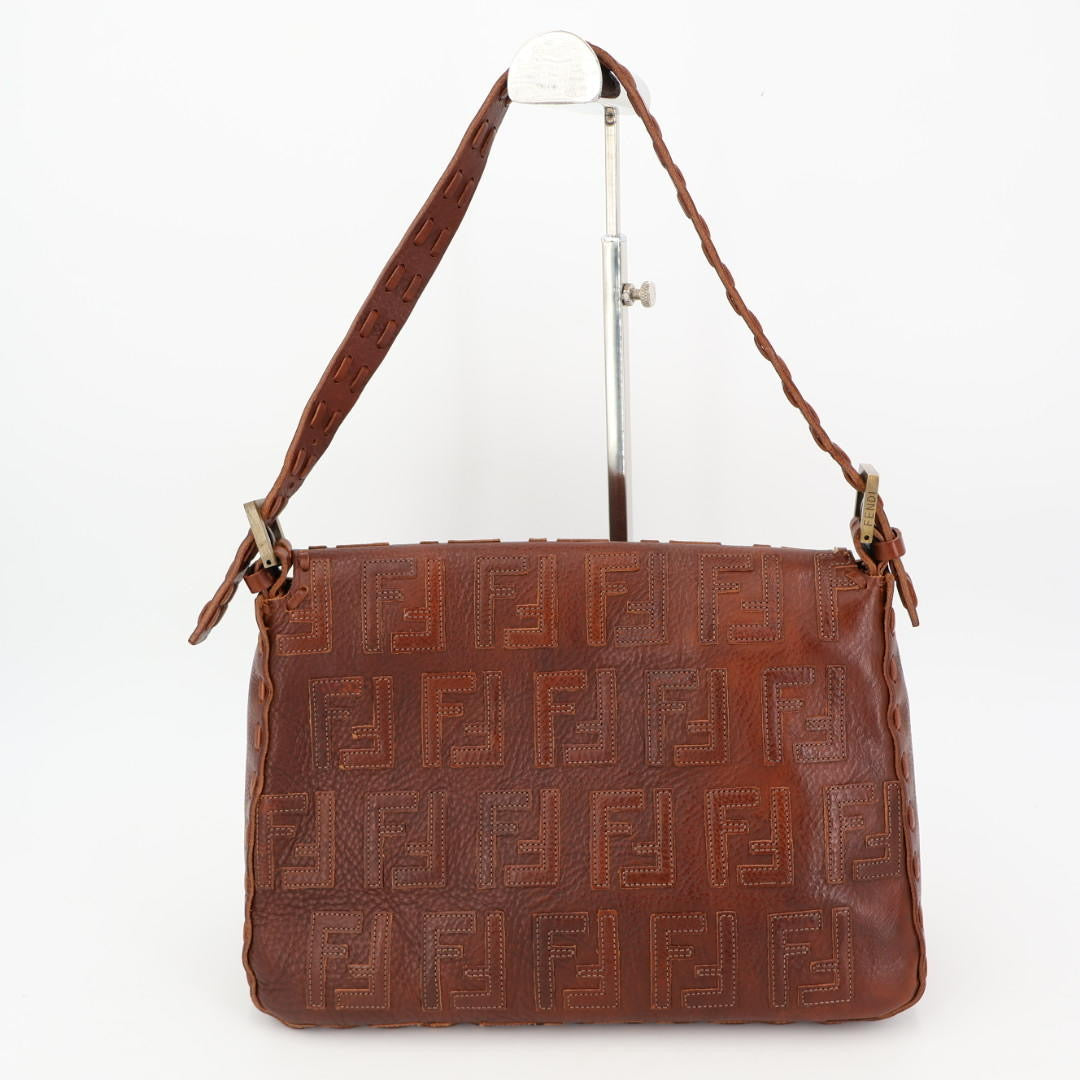 フェンディ Fendi ロゴ入り レザー ママ バッグ