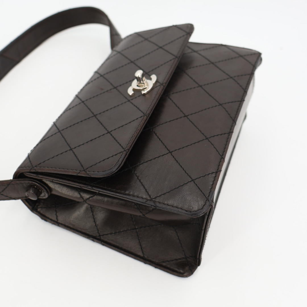 シャネル CHANEL ショルダーバッグ ココマーク ブラック レザー
