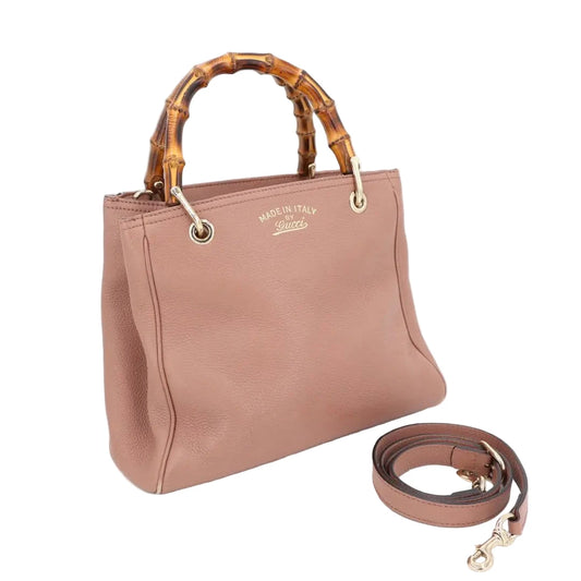 グッチ GUCCI バンブー レザー 2WAYハンドバッグ