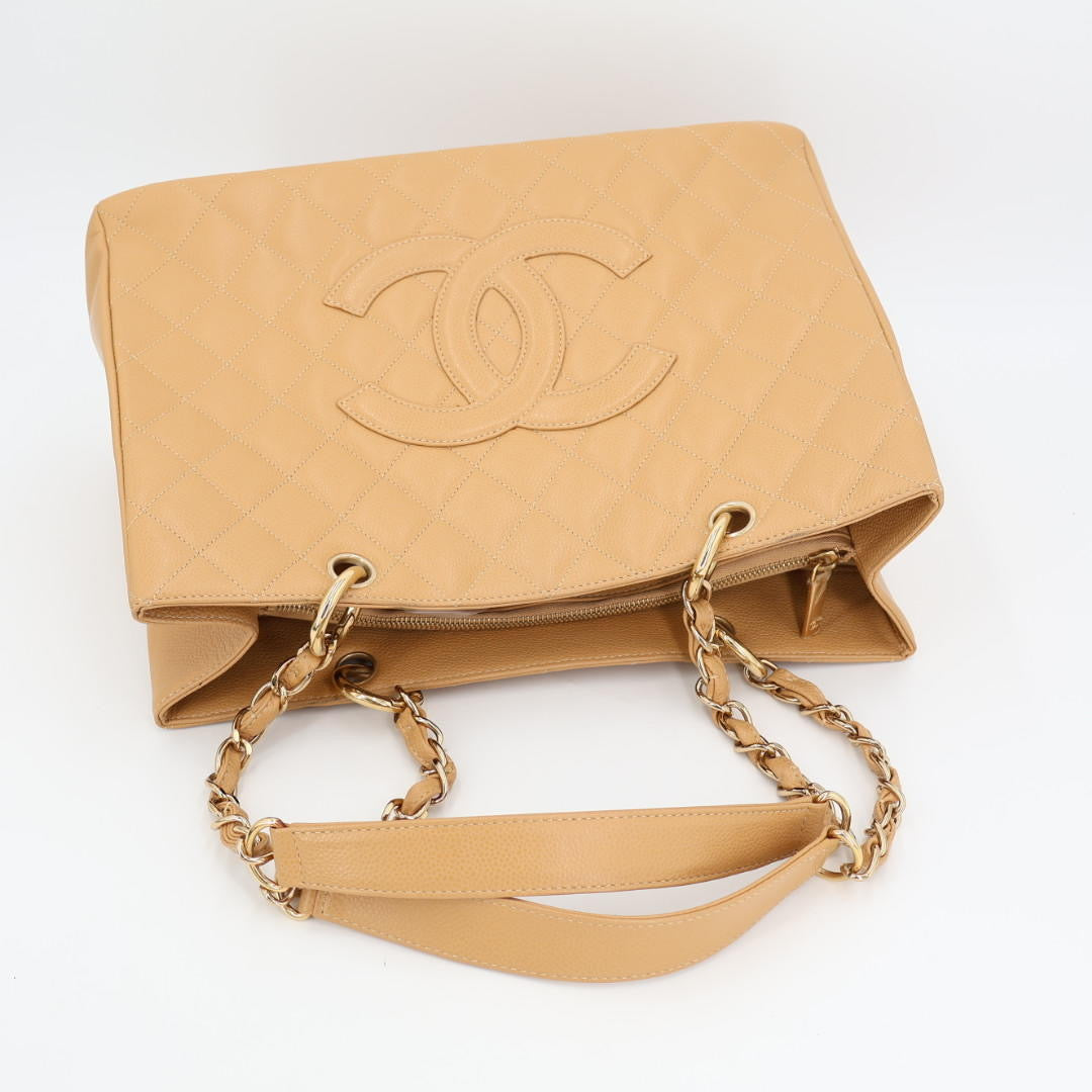 シャネル CHANEL チェーントートバッグ ココマーク キャビアスキン 復刻トート GST