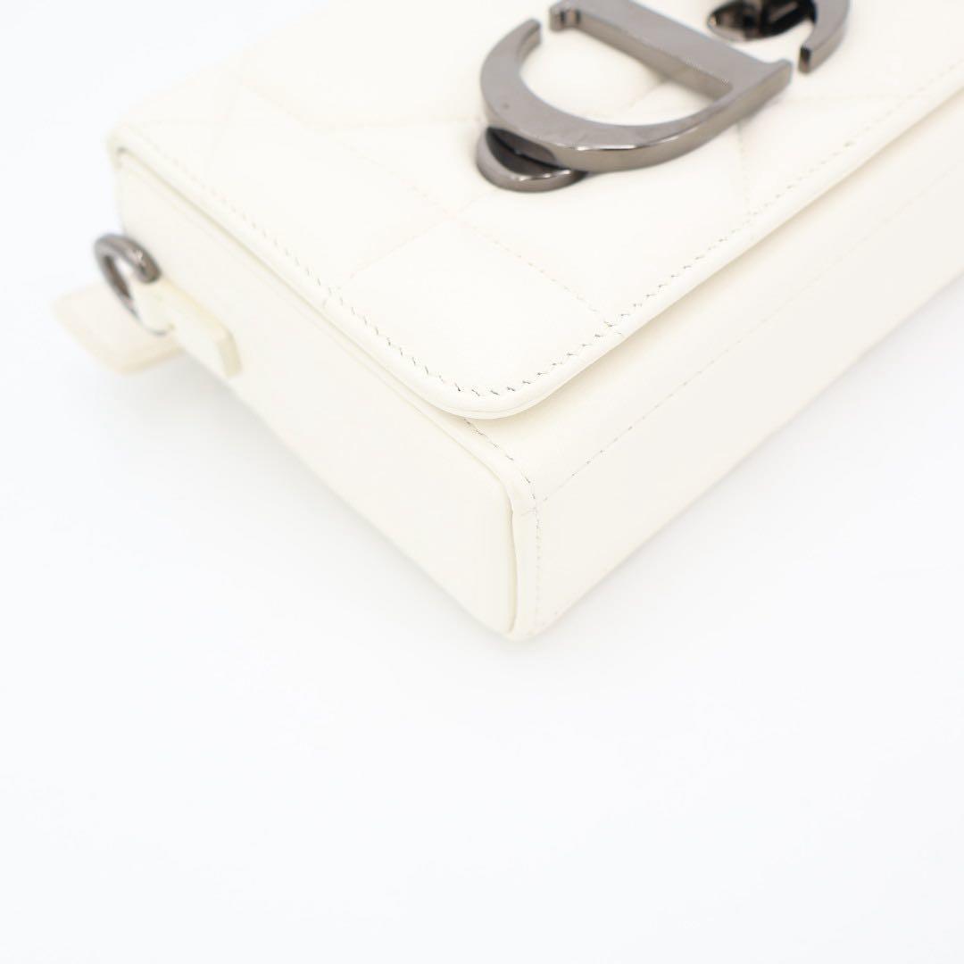 クリスチャンディオール Christian Dior カロ チェーンショルダー ホワイト バック 美品