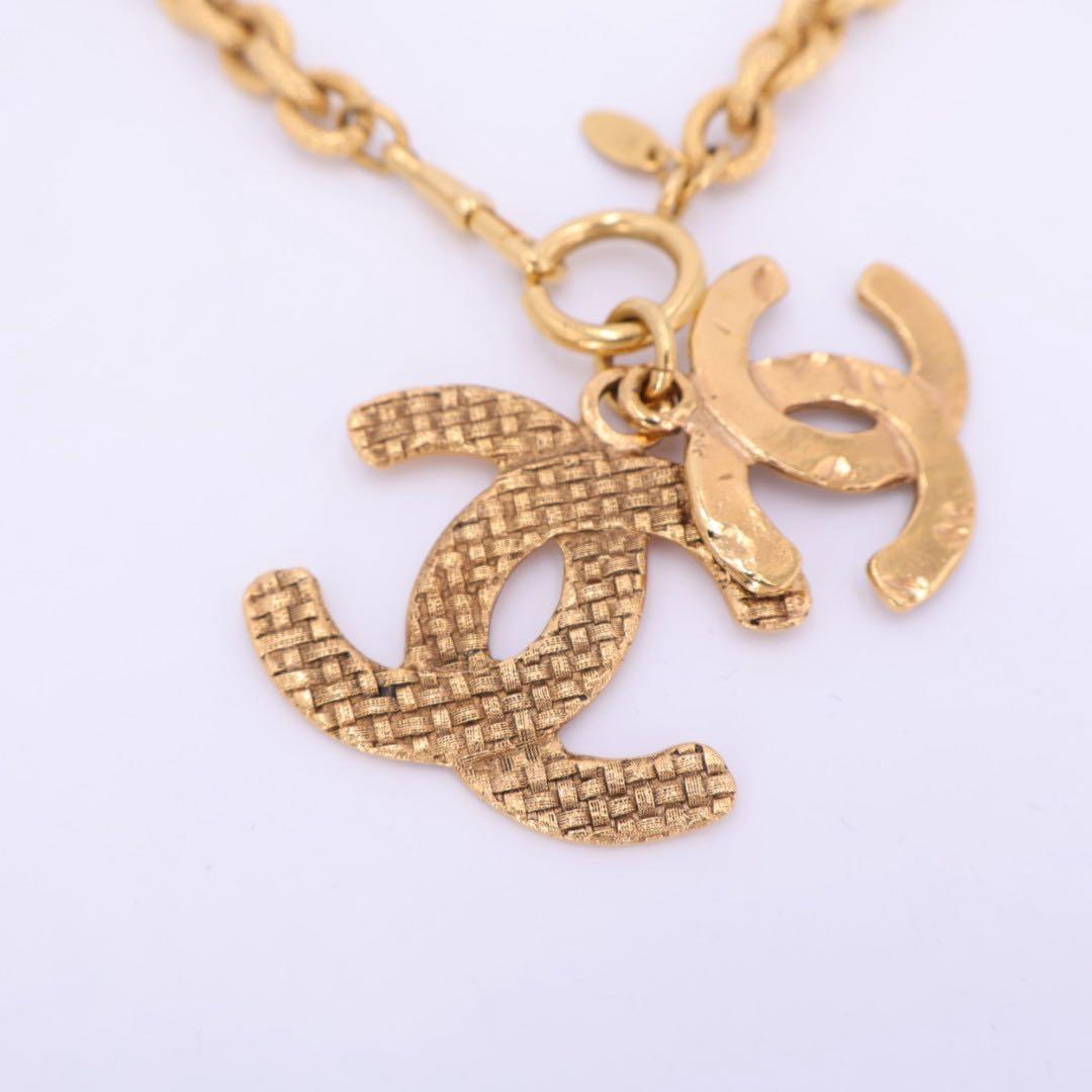 シャネル CHANEL チェーンロングネックレス ペンダント ココマーク ゴールド アクセサリー