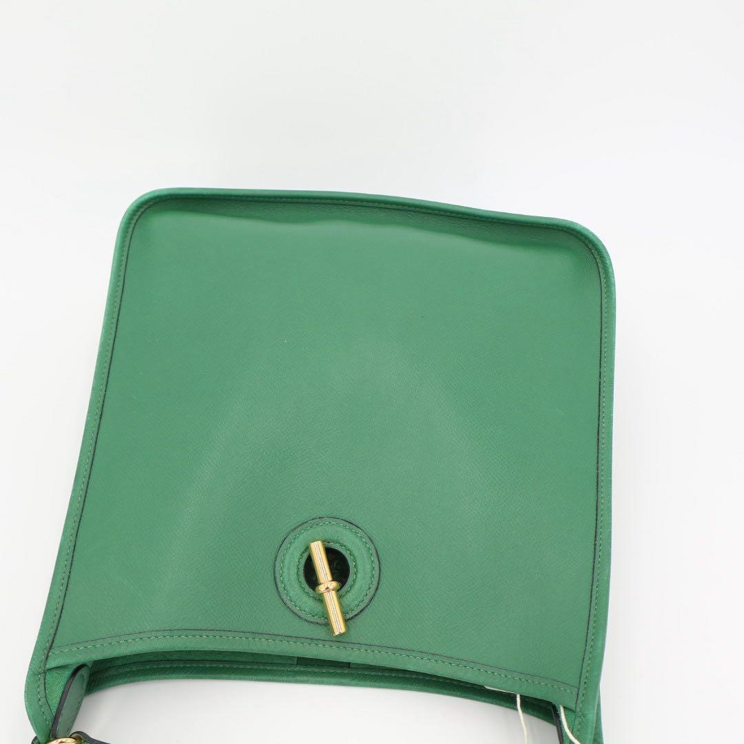 エルメス HERMES ヴェスパPM ショルダーバッグ クシュベル グリーン系 ゴールド金具 □B刻印