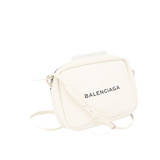 バレンシアガ BALENCIAGA ショルダーバッグ エブリデイ カメラバッグ S 489812 ホワイト/ブラック レザー エブリデイ ショルダーバッグ
