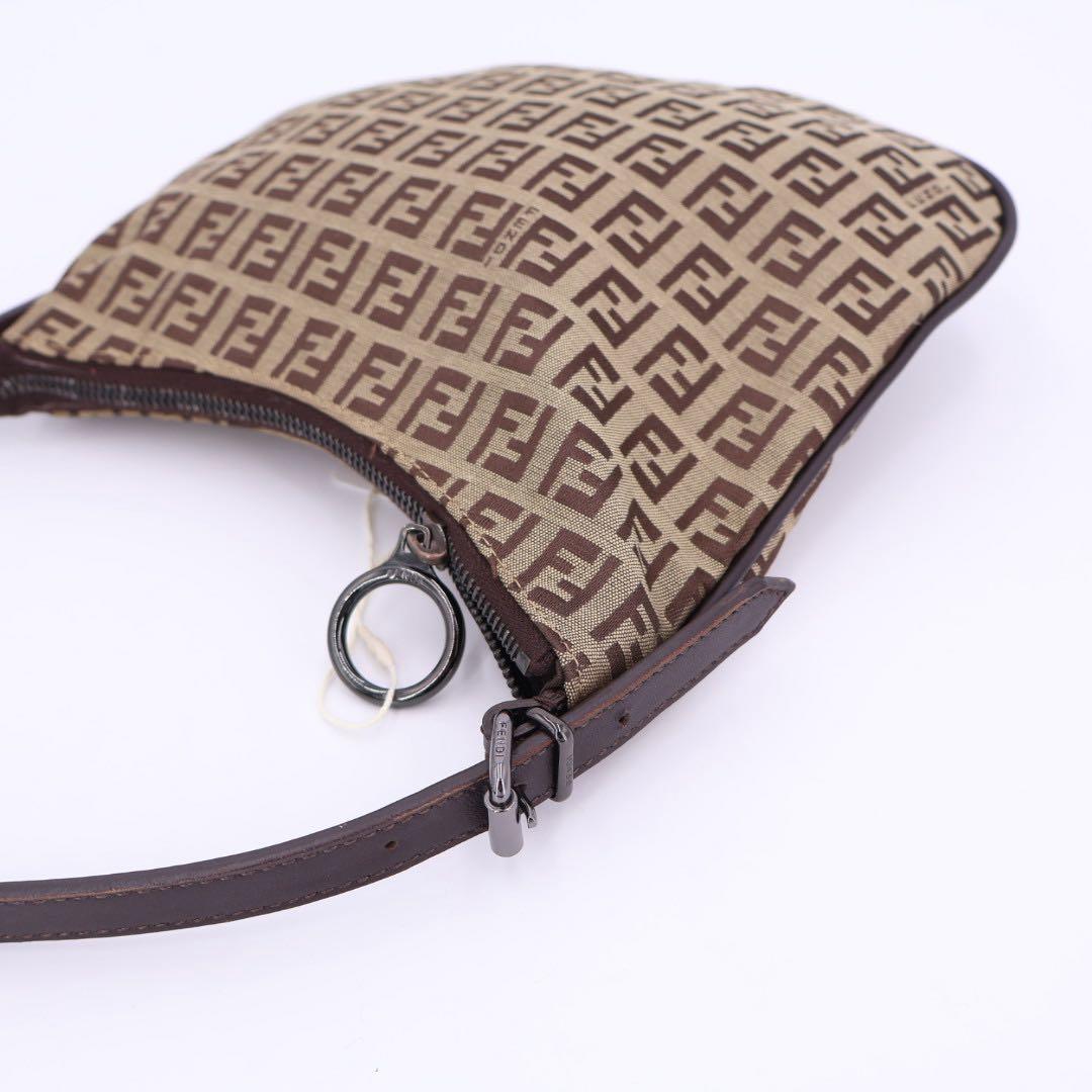 フェンディ Fendi ズッカ柄 ワンショルダー 8BR248 ハンドバッグ ブラウン FF柄 ポーチ BAG カバン 手提げ鞄