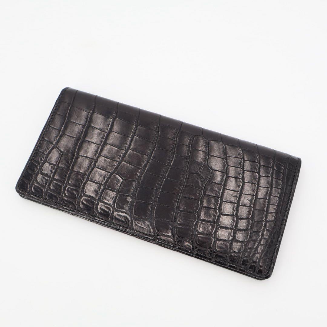 ルイヴィトン LOUIS VUITTON 黒のクロコダイルレザー長財布