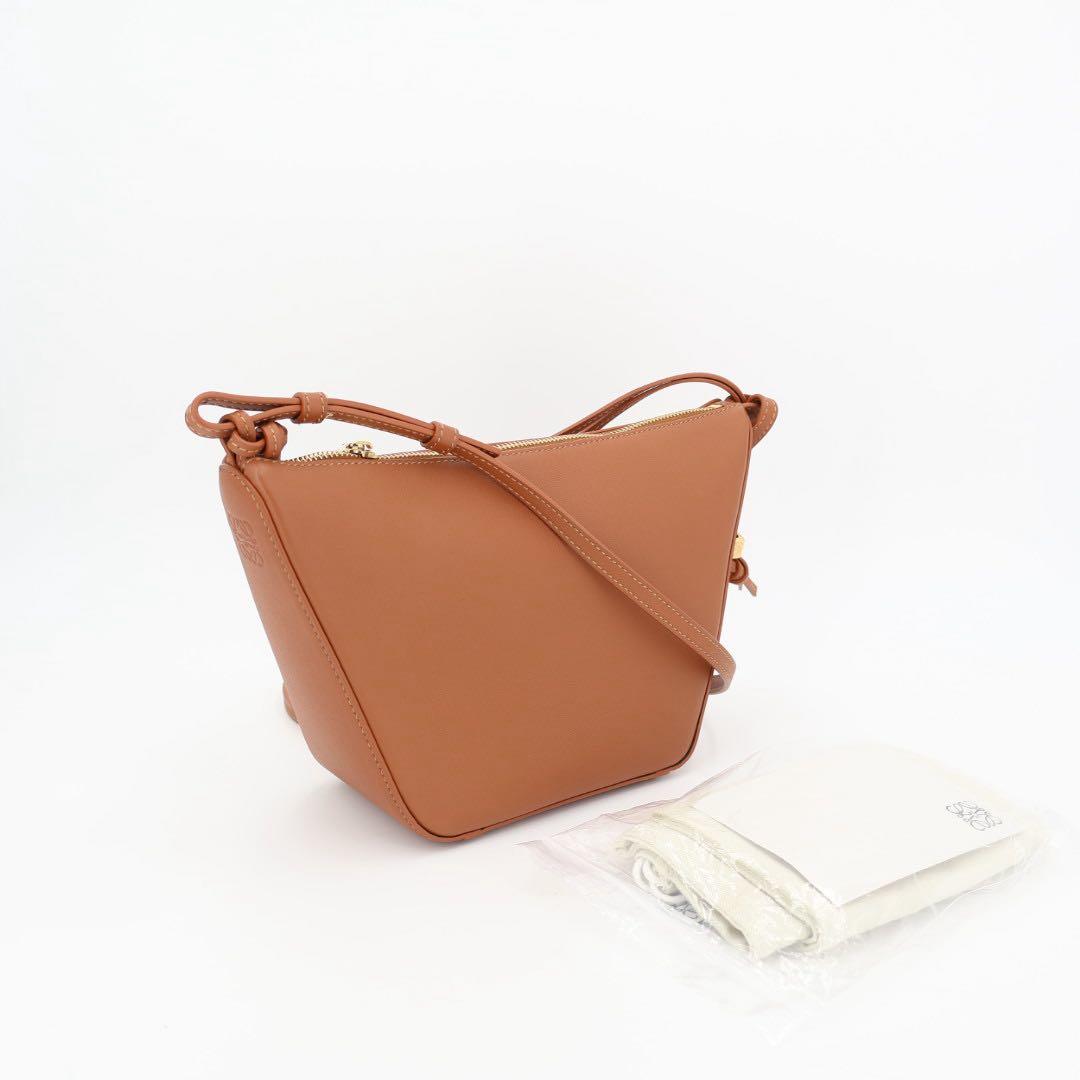 ロエベ LOEWE ハンモック ホーボーバッグ ミニ 2Wayバッグ レザー　タン ブラウン 美品