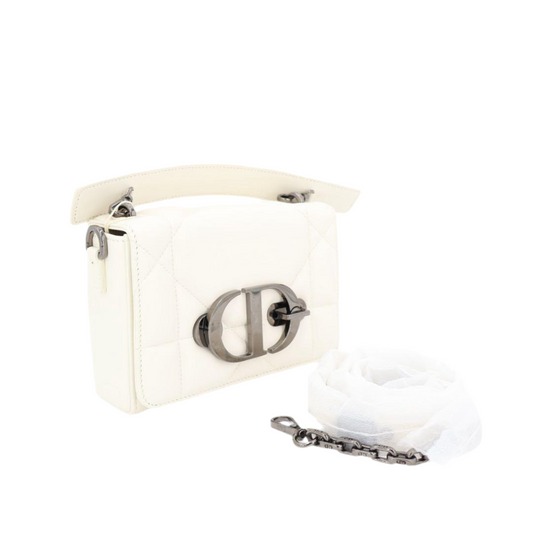 クリスチャンディオール Christian Dior カロ チェーンショルダー ホワイト バック 美品