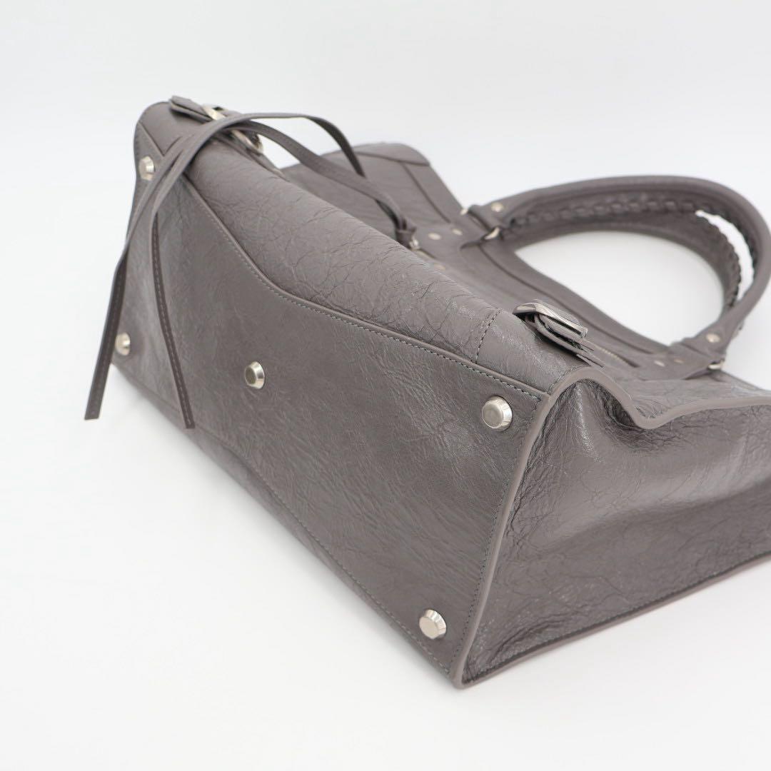 バレンシアガ BALENCIAGA ハンドバッグ ショルダーバッグ ネオクラシックＭ レザー グレー レディース 702502