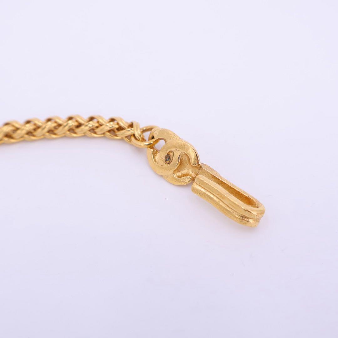 シャネル CHANEL チェーンネックレス ココマーク ゴールド アクセサリー ヴィンテージ フラワーモチーフ レディース