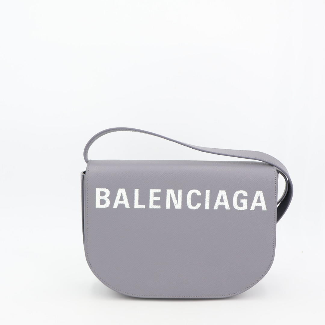 バレンシアガ BALENCIAGA ヴィル デイバッグ ショルダーバッグ レザー グレー 542207