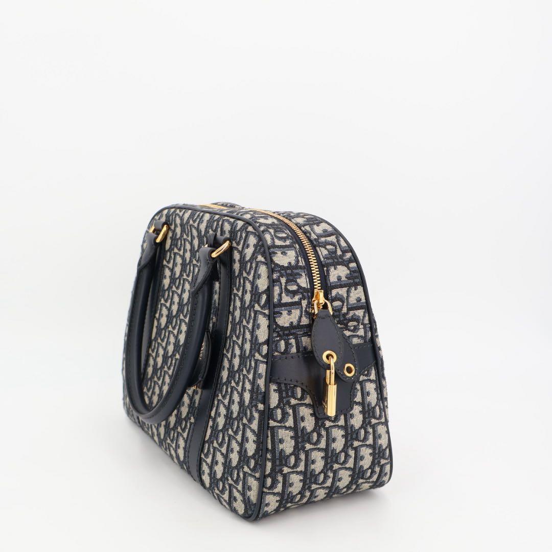 クリスチャンディオール Christian Dior ヴァイブ オブリーク キャンバス×レザー 2WAYハンドバッグ 美品