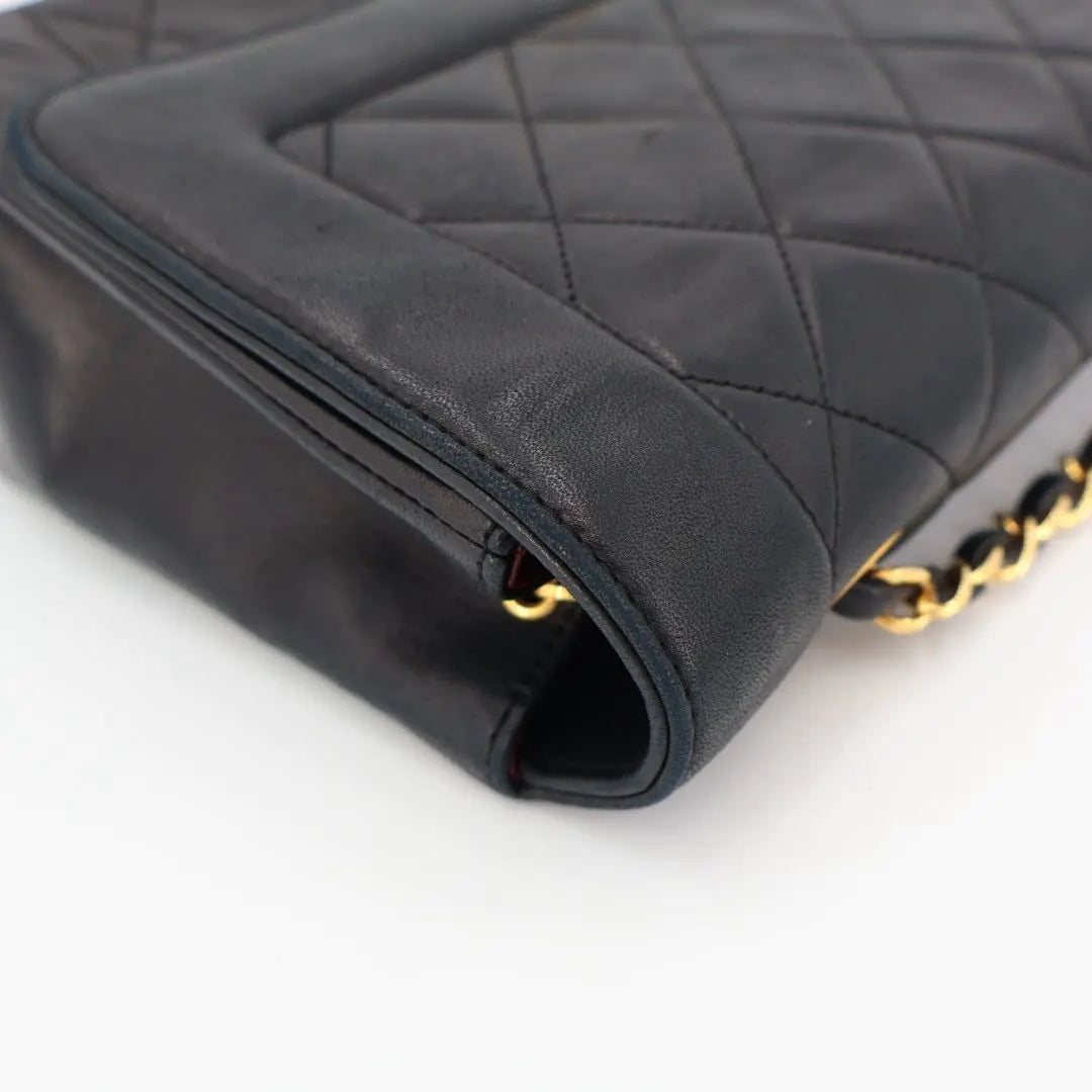 シャネル CHANEL マトラッセ シングルフラップ チェーン ショルダーバッグ ココマーク レザー ブラック レディース