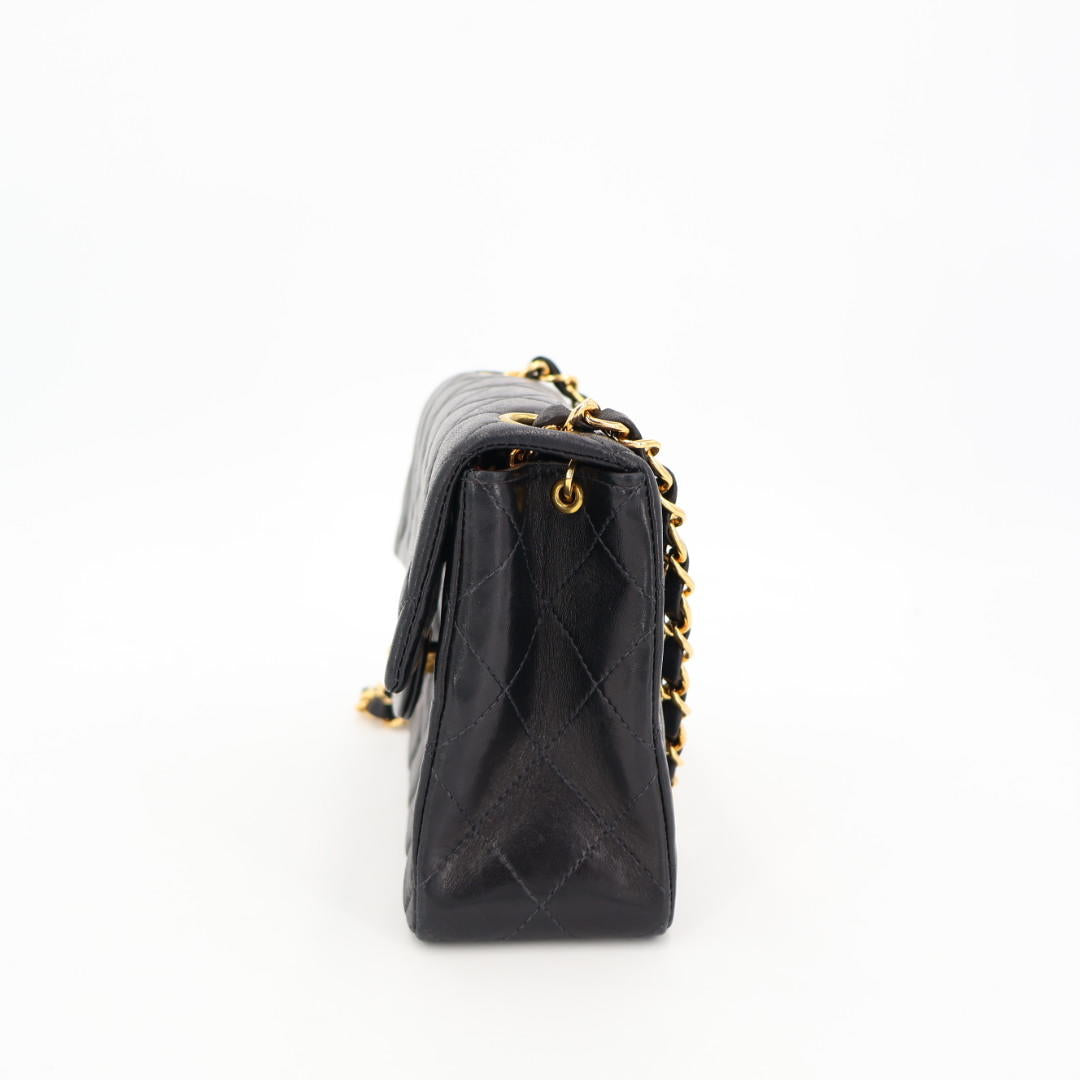 シャネル CHANEL チェーン ミニマトラッセ ショルダーバッグ ラムスキン ブラック