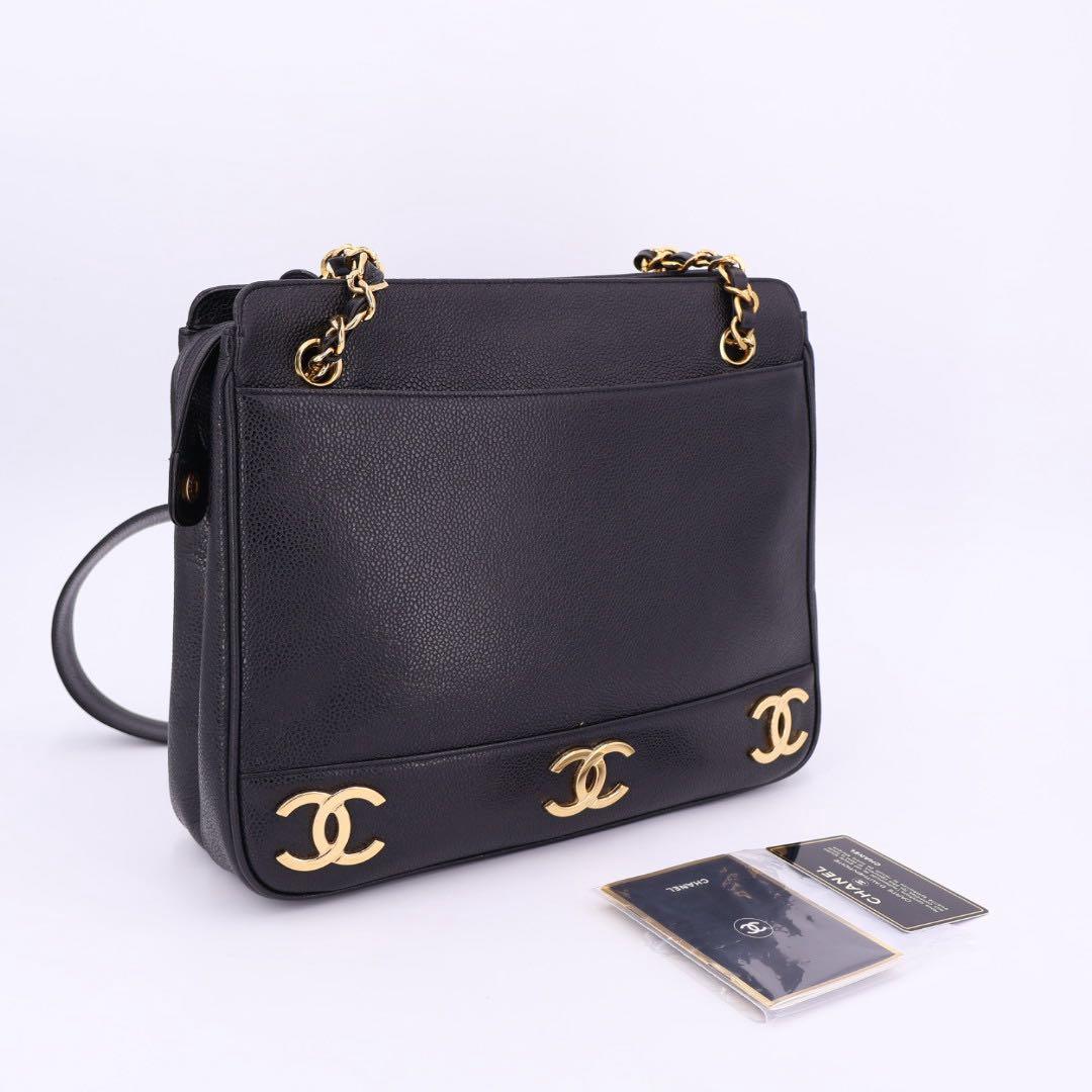 シャネル CHANEL トリプルココマーク チェーントートバッグ レディース