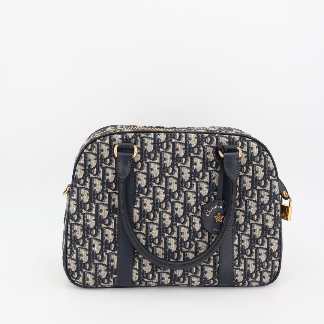 クリスチャンディオール Christian Dior ヴァイブ オブリーク キャンバス×レザー 2WAYハンドバッグ 美品