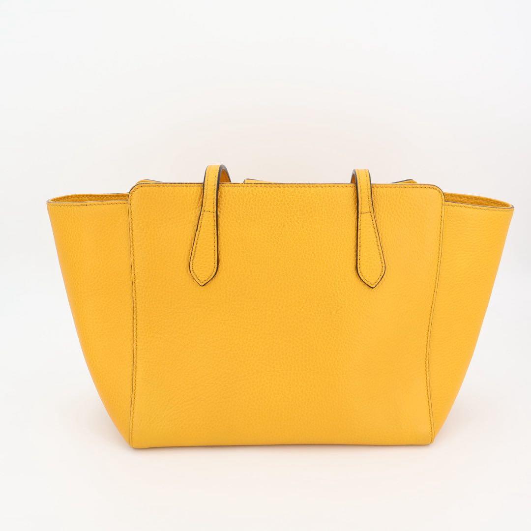 グッチ GUCCI スウィング イエロー ゴールド金具 レザー 354397 トートバッグ ショルダーバッグ