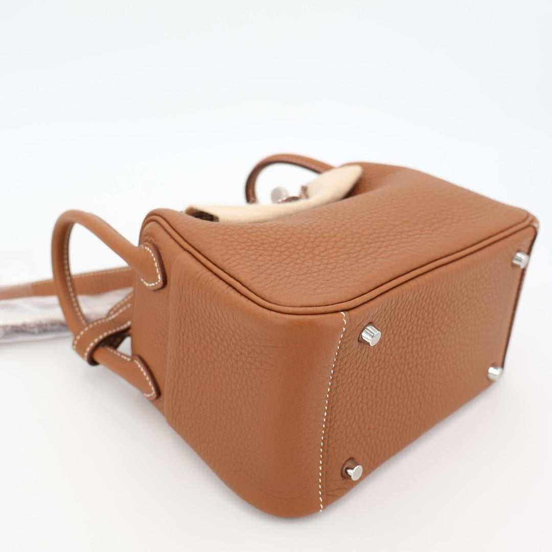 エルメス HERMES バッグ リンディミニ 新品 lindy mini ゴールド 金具 シルバー 美品