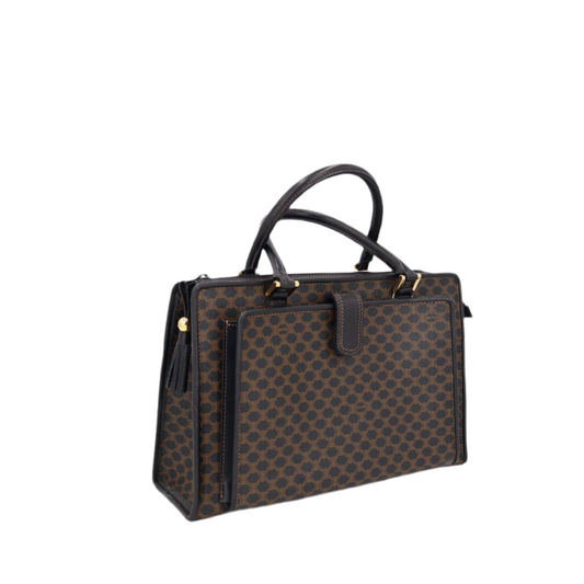 セリーヌ CELINE ハンドバッグ 黒マカダム トリオンフ トートバッグ