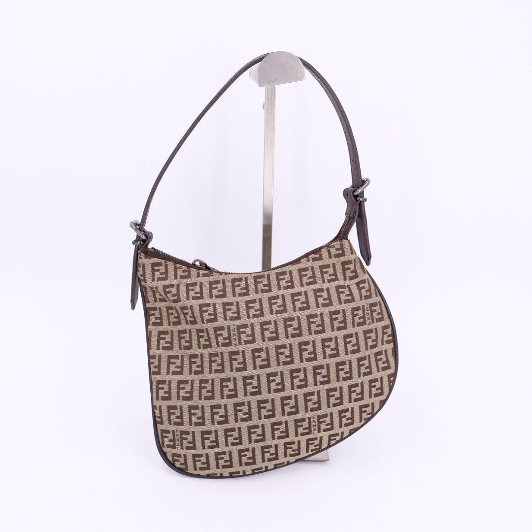 フェンディ Fendi ズッカ柄 ワンショルダー 8BR248 ハンドバッグ ブラウン FF柄 ポーチ BAG カバン 手提げ鞄