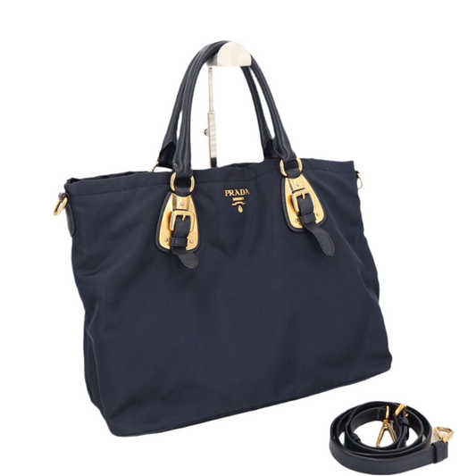 プラダ PRADA テスートナイロン×レザー 2WAY ショルダー ハンドバッグ
