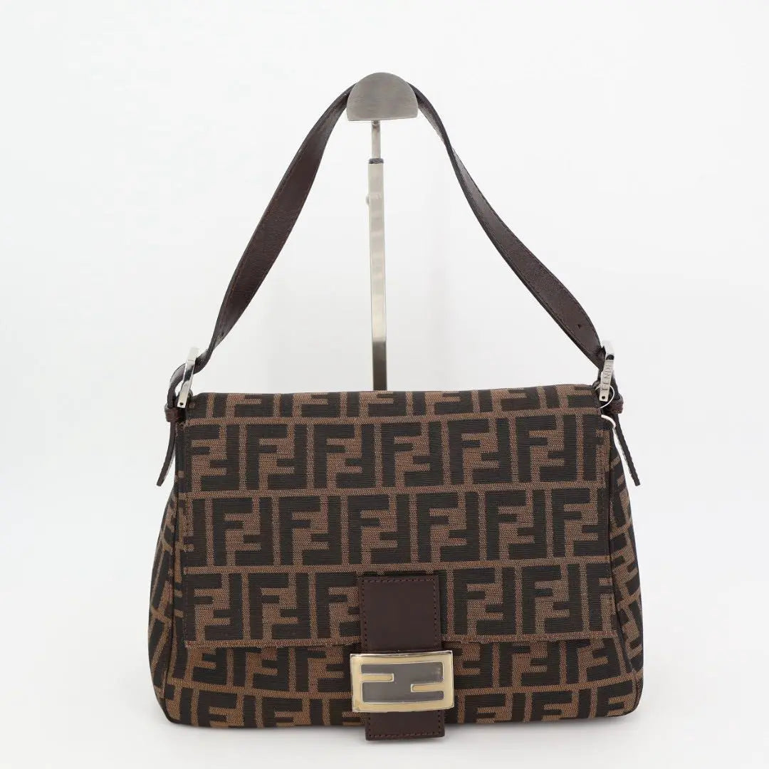フェンディ FENDI ズッカ マンマバケット ショルダーバッグ ブラウン WS14195