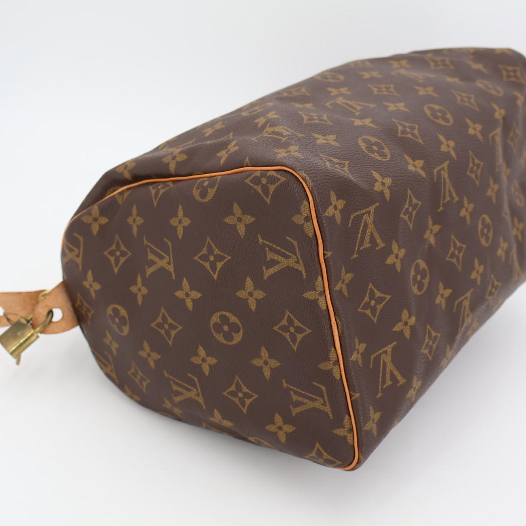 ルイ ヴィトン LOUIS VUITTON モノグラム スピーディ30 M41108 ハンドバッグ ブラウン