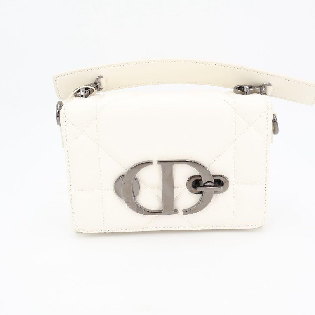 クリスチャンディオール Christian Dior カロ チェーンショルダー ホワイト バック 美品