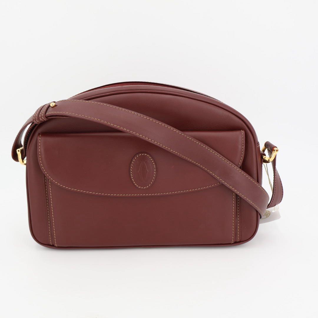 カルティエ CARTIER ショルダーバッグ マスト レザー ボルドー
