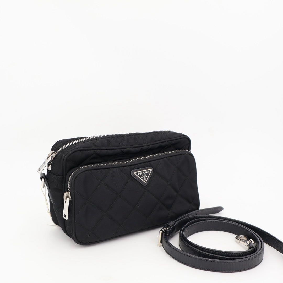 プラダ PRADA ショルダーバッグ キルティング ブラック ナイロン BT1027