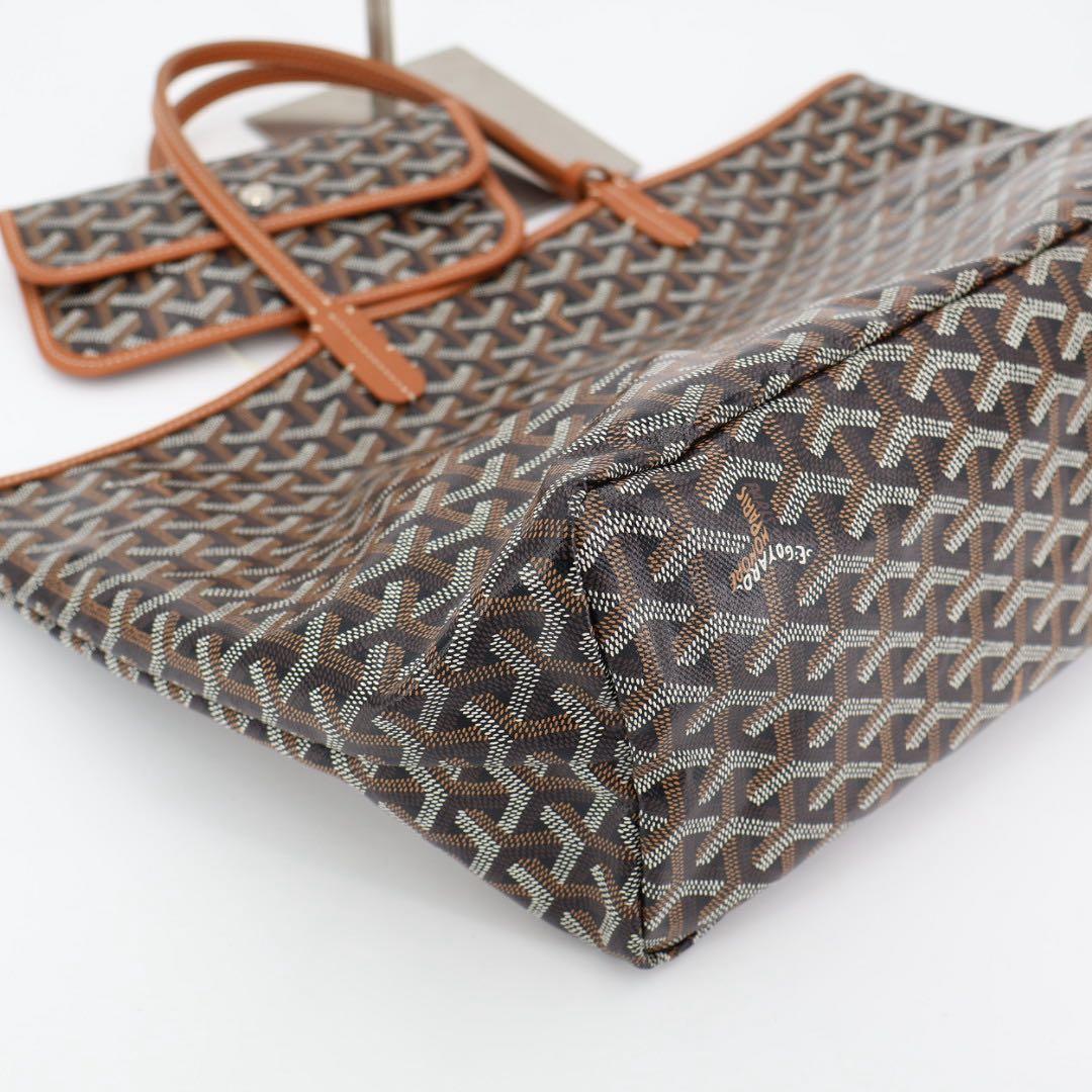 ゴヤール GOYARD サンルイPM トートバッグ PVCコーティングキャンバス ブラウン レディース
