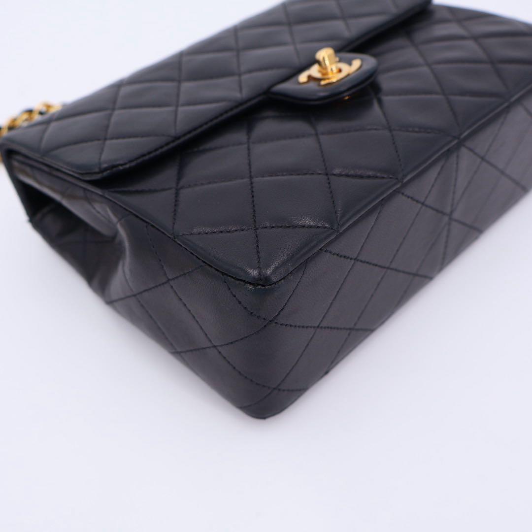 シャネル CHANEL ミニマトラッセ ラムスキン シングルフラップ シングルチェーンバッグ