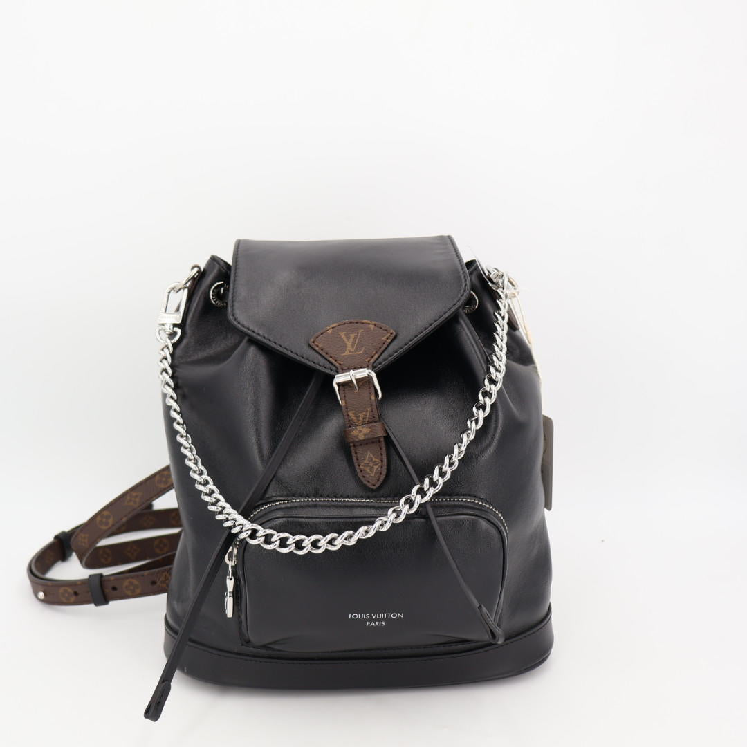 ルイ ヴィトン LOUIS VUITTON モノグラム モンスリ バイブ PM ブラック M12587 レディース ラムレザー/モノグラムキャンバス リュック・デイパック